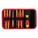 Набор отвертка со сменными вставками диэлектрическими, 12 предметов TOLSEN TTV33212