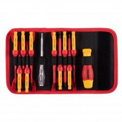 Набор отвертка со сменными вставками диэлектрическими, 12 предметов TOLSEN TTV33212