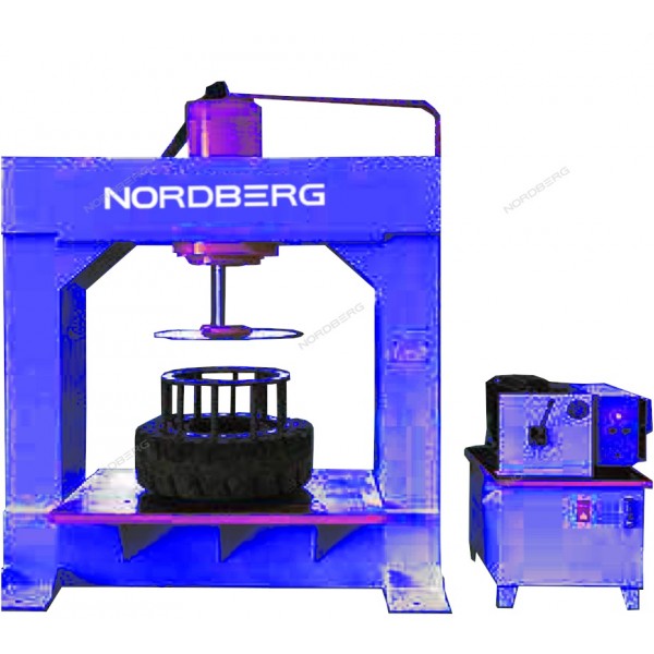 Пресс для бортировки колес погрузчика от 8" до 20" Nordberg Press rims for solid tyres 
