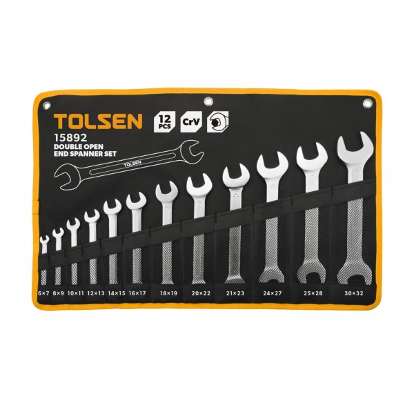 Набор рожковых ключей, 6-32 мм, 12 предметов TOLSEN TT15892