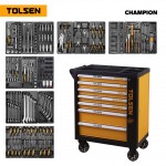Набор инструментов CHAMPION в черной тележке, 239 предметов TOLSEN TT85416