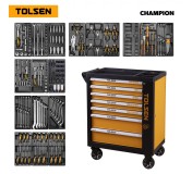 Набор инструментов CHAMPION в черной тележке, 239 предметов TOLSEN TT85416
