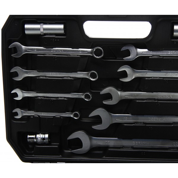Набор инструмента  1/4"&1/2"DR 6-гранный 82 предмета ЭВРИКА 1/3 ER-80082