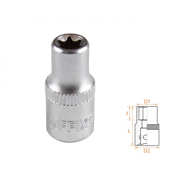 Головка торцевая TORX Е-стандарт 1/4, E7 AFFIX AF00023007