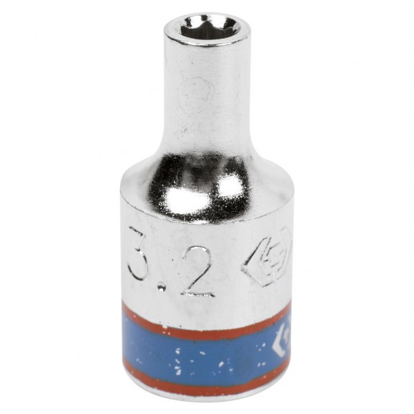 Головка торцевая стандартная шестигранная 1/4, 3,2 мм KING TONY 233532M
