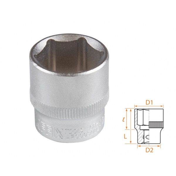 Головка торцевая стандартная шестигранная 3/8, 21 мм AFFIX AF00030021