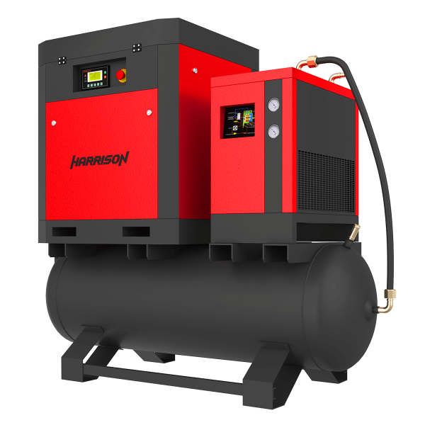 Винтовой компрессор с ресивером и осушителем Harrison: 900 л/мин, 10 бар, 7.5 кВт, 500 HRS-94900TD5