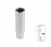 Головка торцевая глубокая шестигранная 1/4, 10 мм AFFIX AF00120010