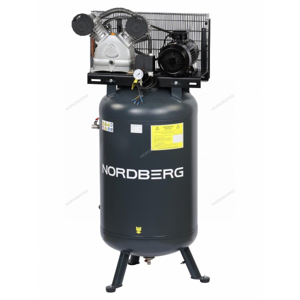 Компрессор вертикальный поршневой с ременной передачей 380 В, ресивер 270 л, 880 л/мин  NORDBERG NCPV300/880