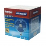 Вентилятор M-502 16см (6") с решеткой металл 12V MEGAPOWER /1/12 HIT M-502-12