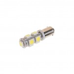 Автолампа T4W (BA9s) 9 SMD 5050 WHITE 6000K 180лм 12V MEGAPOWER /10 /100 OLD M-90131W
