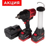 Гайковерт аккумуляторный ударный 1/2, 1700 Нм, 18 В, кейс, в комплекте фонарь MIGHTY SEVEN DW-402AL