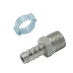 Штуцер пневматический ёлочка с обжимным кольцом, внешняя резьба 3/8, 10 мм OPT-73010HM