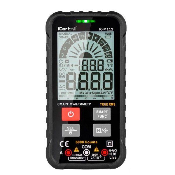 Смарт мультиметр цифровой iCartool IC-M112