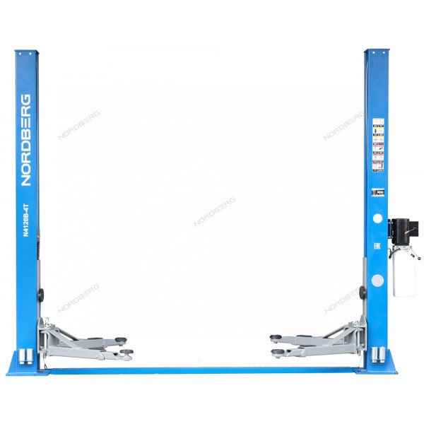 Подъемник двухстоечный 4 т, 380 В, синий NORDBERG N4120B-4B_380