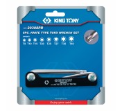 Набор Г-образных Torx, T9-T40, складные, 8 предметов KING TONY 20308PR
