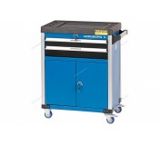 Тележка инструментальная, 2 выдвижных ящика, 2 полки с дверцами NORDBERG T4