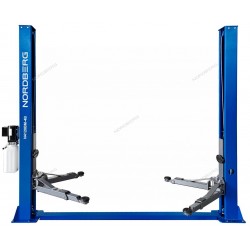 Подъемник двухстоечный 4 т, снятие со стопоров с одной колонны, 220 В, синий NORDBERG N4120BM-4B_220