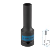 Головка торцевая ударная глубокая двенадцатигранная 1/2, 9 мм KING TONY 443009M