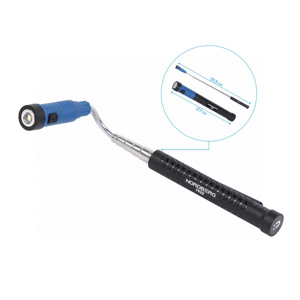 Фонарь светодиодный гибкий, аккумуляторный, с магнитным захватом NORDBERG 1933