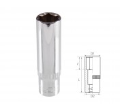 Головка торцевая глубокая шестигранная 3/8, 13 мм TOLSEN TT16363