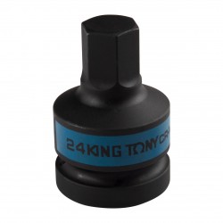 Насадка (бита) ударная торцевая 1, HEX, 24 мм, L = 80 мм KING TONY 801524M