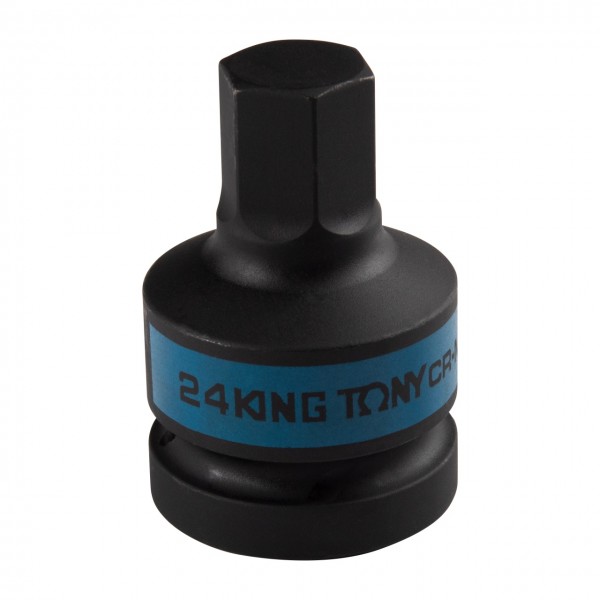 Насадка (бита) ударная торцевая 1, HEX, 24 мм, L = 80 мм KING TONY 801524M