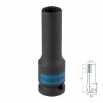 Головка торцевая ударная глубокая двенадцатигранная 1/2, 11 мм KING TONY 443011M