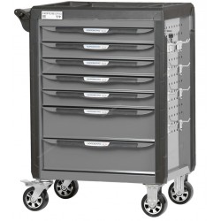 Тележка инструментальная, 7 выдвижных ящиков, с системой защиты от опрокидывания, серая NORDBERG T7P(G)