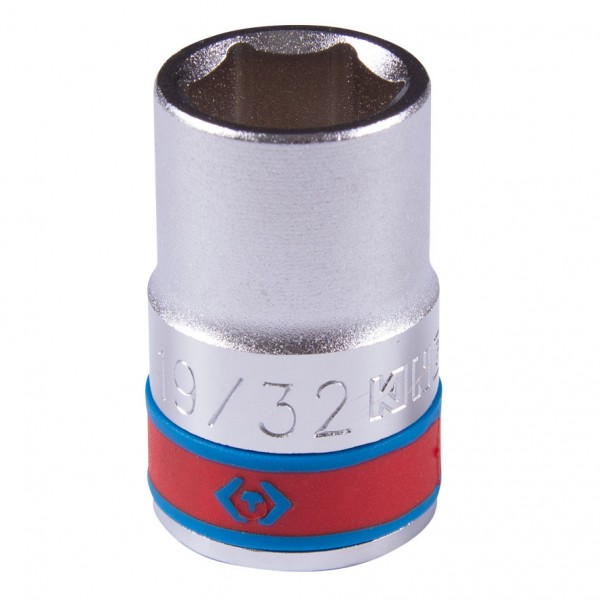 Головка торцевая стандартная шестигранная 1/2, 19/32, дюймовая KING TONY 433519S