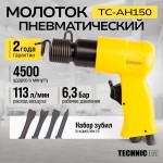 Пневматический молоток Technicom , 6,3 Бар, 113 л/мин, 4500 уд/мин TC-AH150