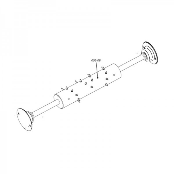 Вал шипованный для Wulkan 360P, 360HP, 4x4P, 4x4HP 003-08-SD