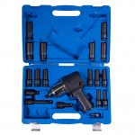 Гайковерт пневматический ударный 1/2, 881 Нм, с комплектом головок, 19 предметов KING TONY 44108AMP01