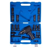 Гайковерт пневматический ударный 1/2, 881 Нм, с комплектом головок, 19 предметов KING TONY 44108AMP01