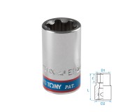 Головка торцевая TORX Plus 1/2, EP22, L = 45 мм KING TONY 433E22M