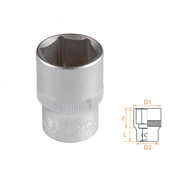 Головка торцевая стандартная шестигранная 1/2, 21 мм AFFIX AF00040021