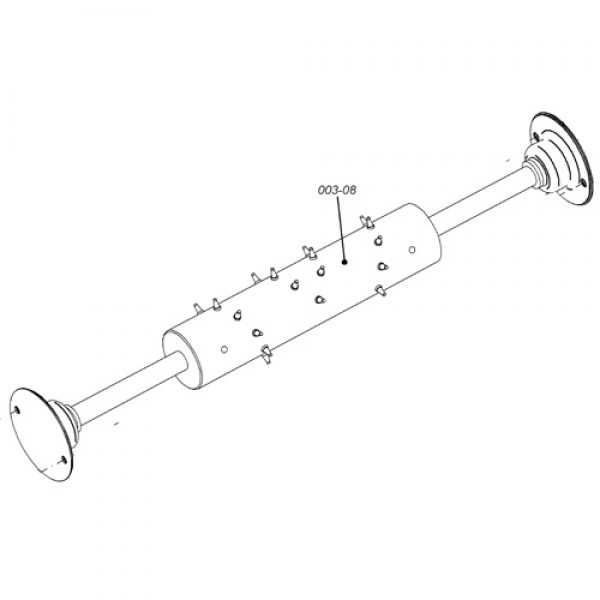Вал шипованный  для Wulkan 200 и 300 003-08