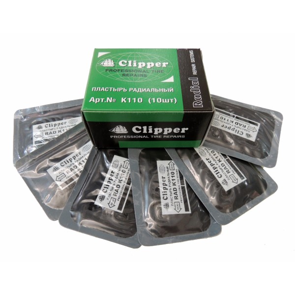 CLIPPER НАБОР ЗАПЛАТ  кордовые для боковых порезов 45*75мм (2 слоя корда) (15шт.) K108