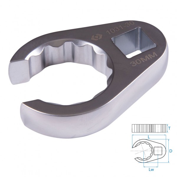 Ключ разрезной (воронья лапка) 30 мм, 1/2 KING TONY 1031-30R