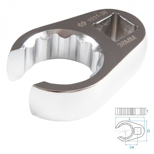 Ключ разрезной (воронья лапка) 38 мм, 3/4 KING TONY 1031-38R