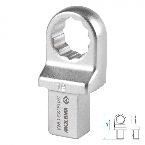 Насадка накидная серии FIT, 19 мм, 14х18 мм KING TONY 34502219M