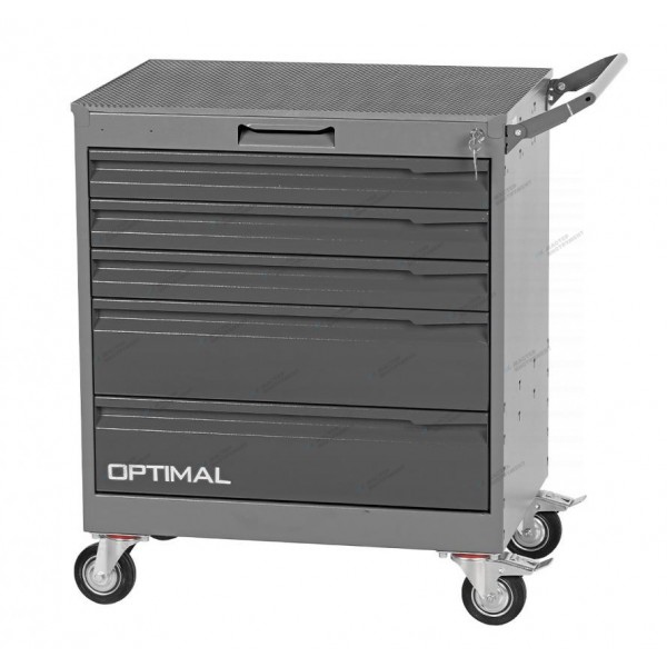 Тележка инструментальная, 5 выдвижных серых ящиков OPTIMAL NT225 NT225 7012/7015
