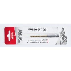 Сверло 3.2х65 HSS-G+TiN HEX1/4' 1820.107100