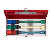 Набор ударных глубоких торцевых головок и торсионных удлинителей 1/2, 17, 19, 21 мм KING TONY 44906MP