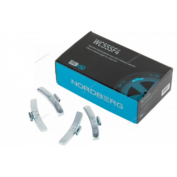 Грузики балансировочные для стальных дисков Fe 55 г, 50 шт. NORDBERG WC55SF4