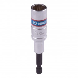 Головка для шуруповерта двенадцатигранная 1/4, 11 мм, L = 80 мм KING TONY 76B811M