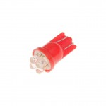 Автолампа T10W (W2,1x9,5d) 4 LED RED 20лм 12V MEGAPOWER /10 /100 OLD M-10313R