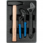 Набор переставные клещи, разводной ключ и молоток, ложемент, 3 предмета KING TONY 9-90103PP02