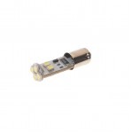 Автолампа T4W (BA9s) 8 SMD 3528 WHITE 6000K с блокиратором ошибок CANbus  150лм  24V MEGAPOWER /10 /100 M-70223W-24
