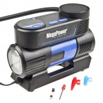 Компрессор  поршневой 150PSI (20л/мин) цифровой манометр автомат. фиксатор давления 12V MEGAPOWER /1/18 M-53017
